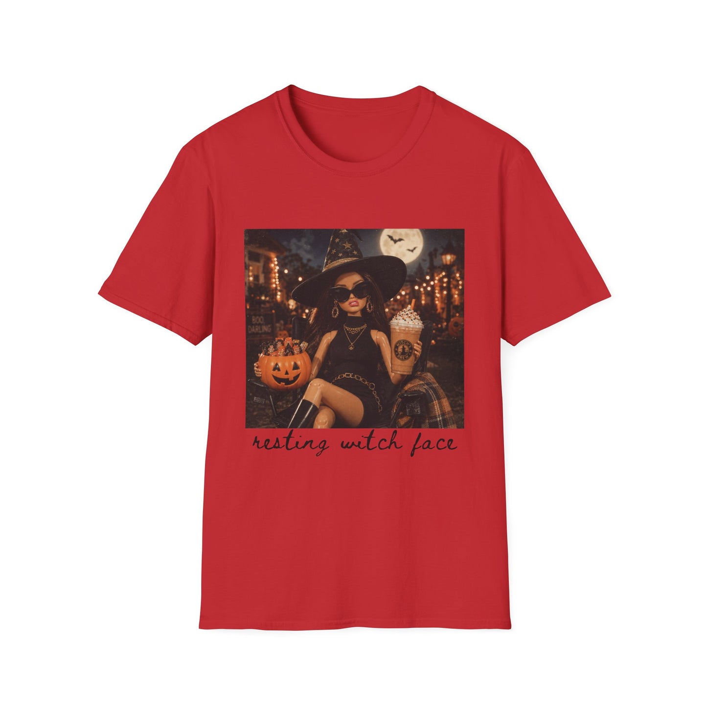 Halloween Witch Tee — 'Resting Witch Face' Graphic T-Shirt