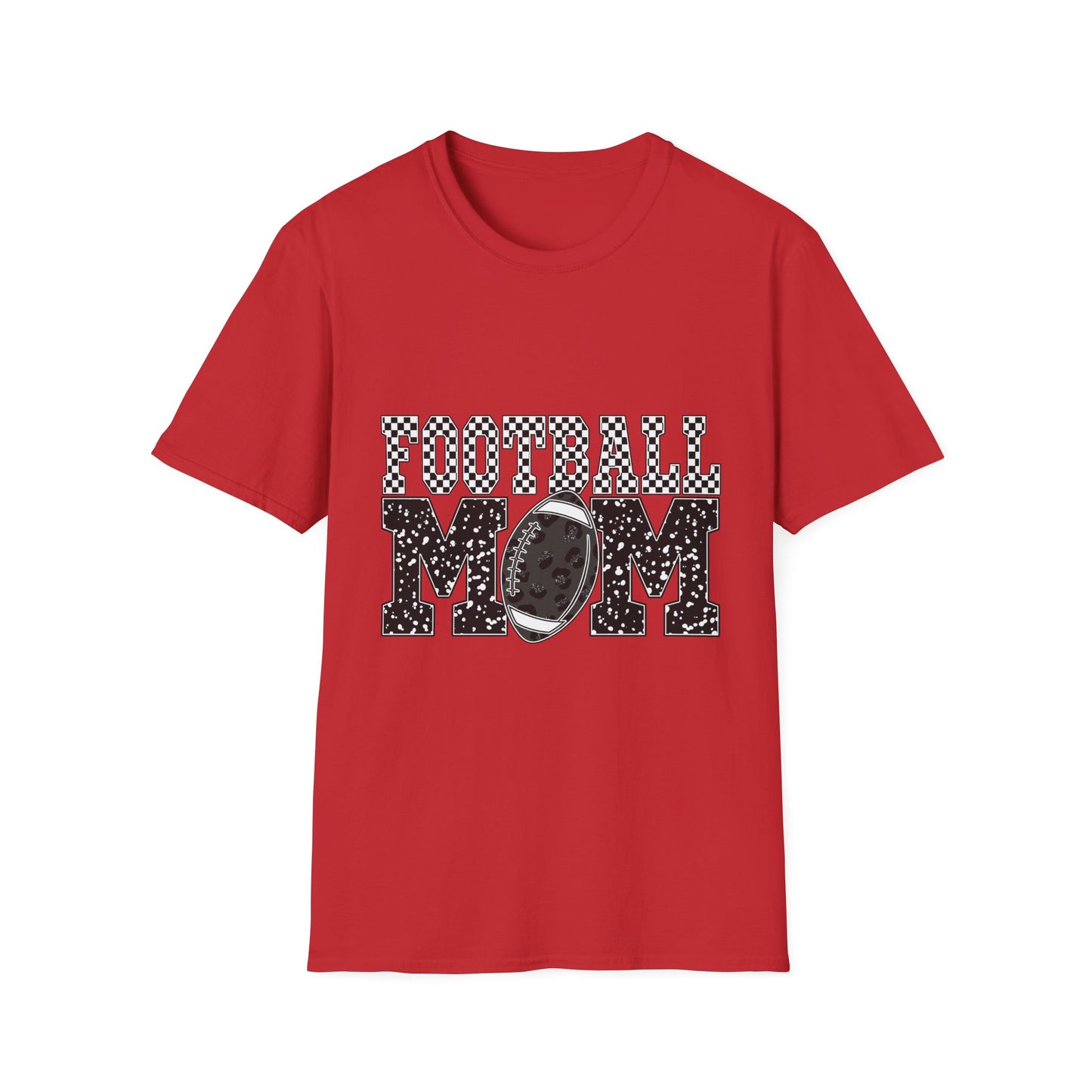 Football Mom T‑Shirt — Vintage Black & White Game Day Tee
