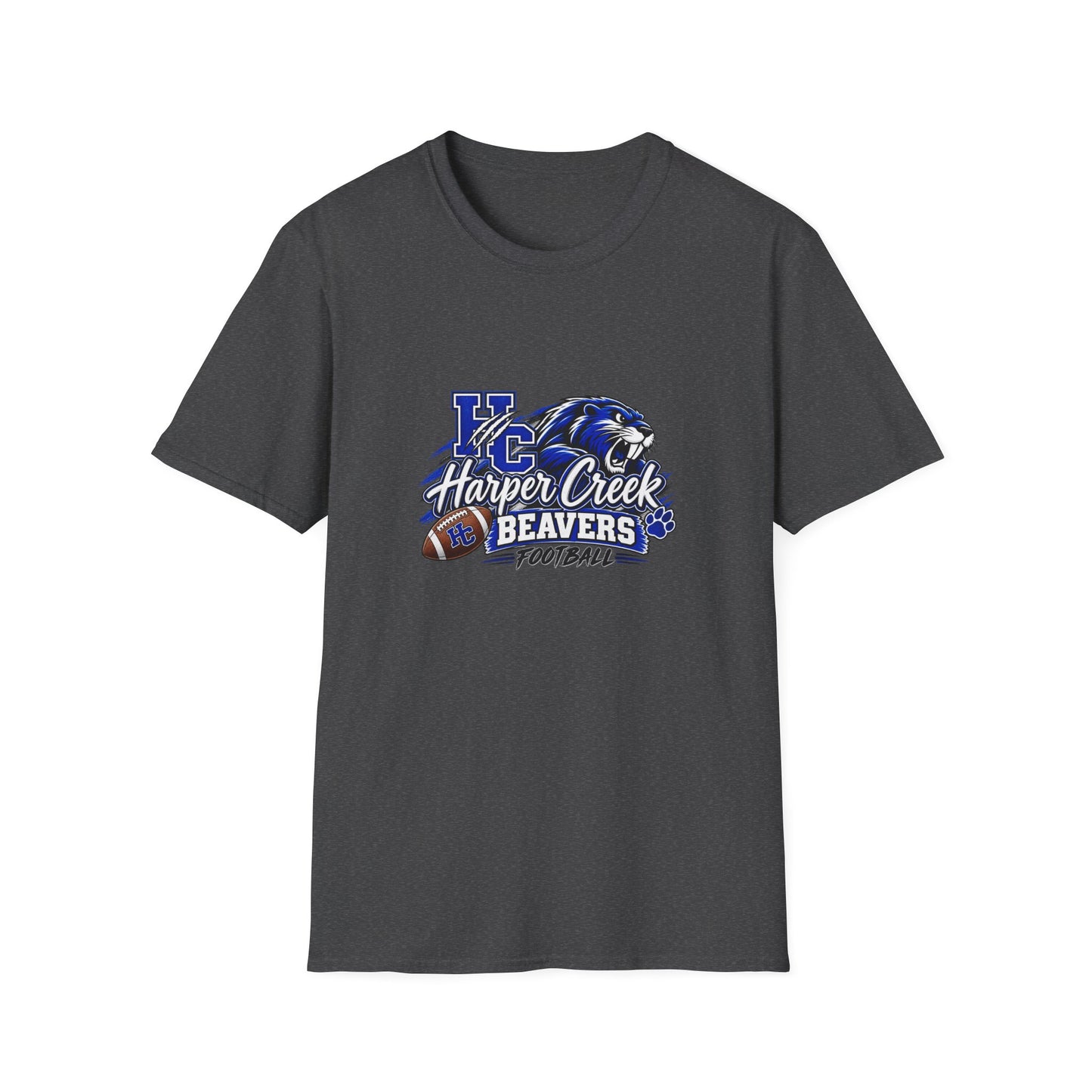 Harper Creek Beavers Football T-Shirt — KC Mascot School Spirit Tee