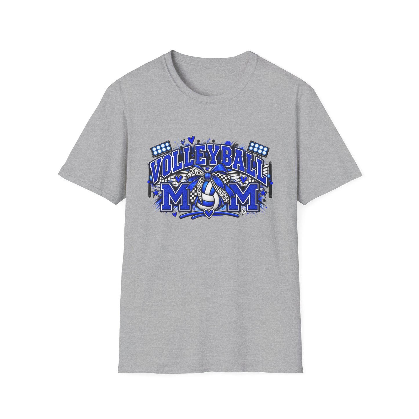 Volleyball Mom T-Shirt — Blue Team Spirit Design