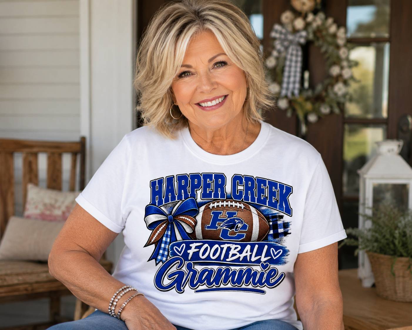 Harper Creek Football Grammie T-Shirt — Grandma Fan Tee