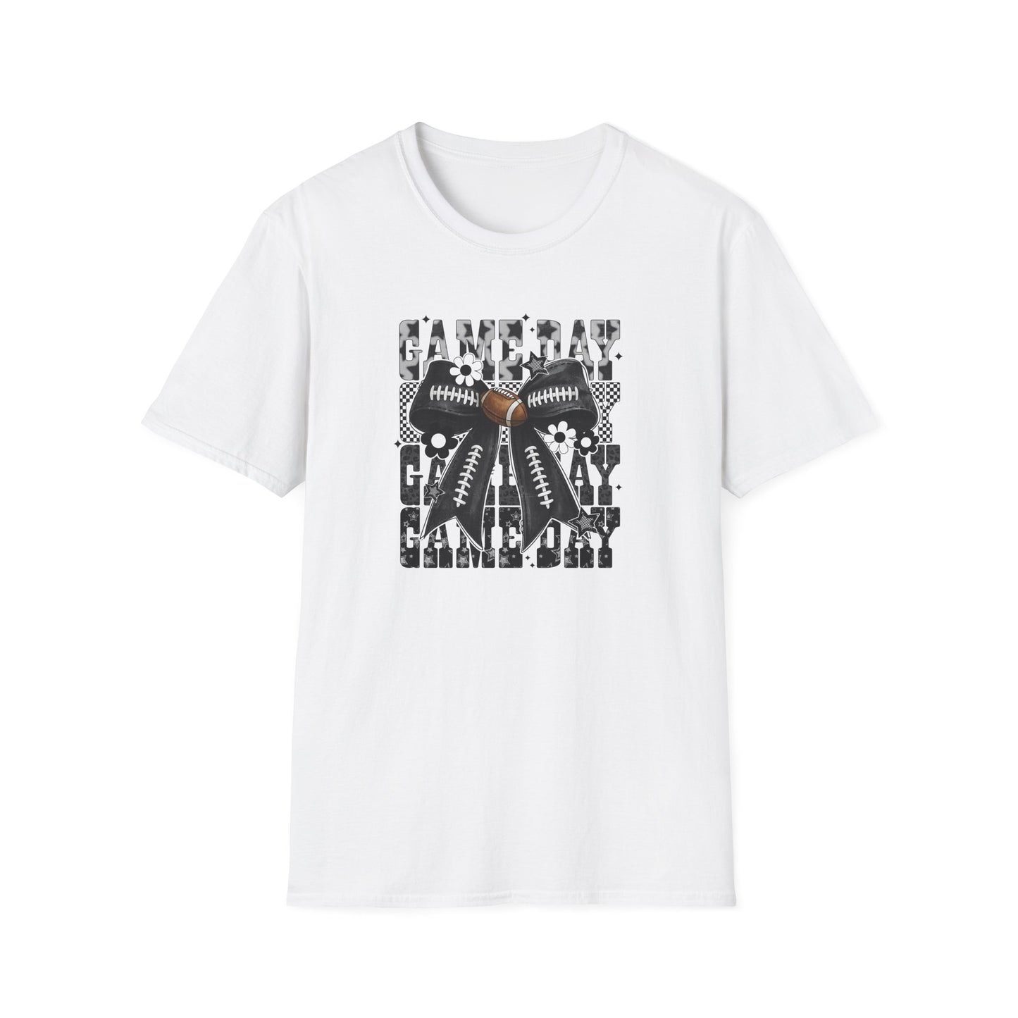Game Day Football Bow T‑Shirt — 'Game Day' Graphic Tee for Fans