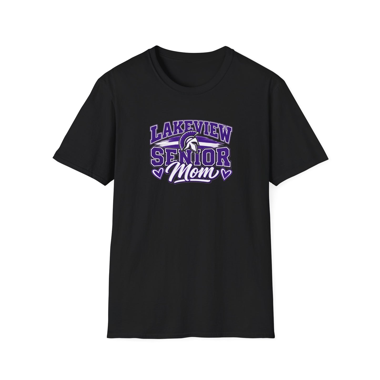 Lakeview Senior Mom T-Shirt — Purple School Spirit Mom Tee