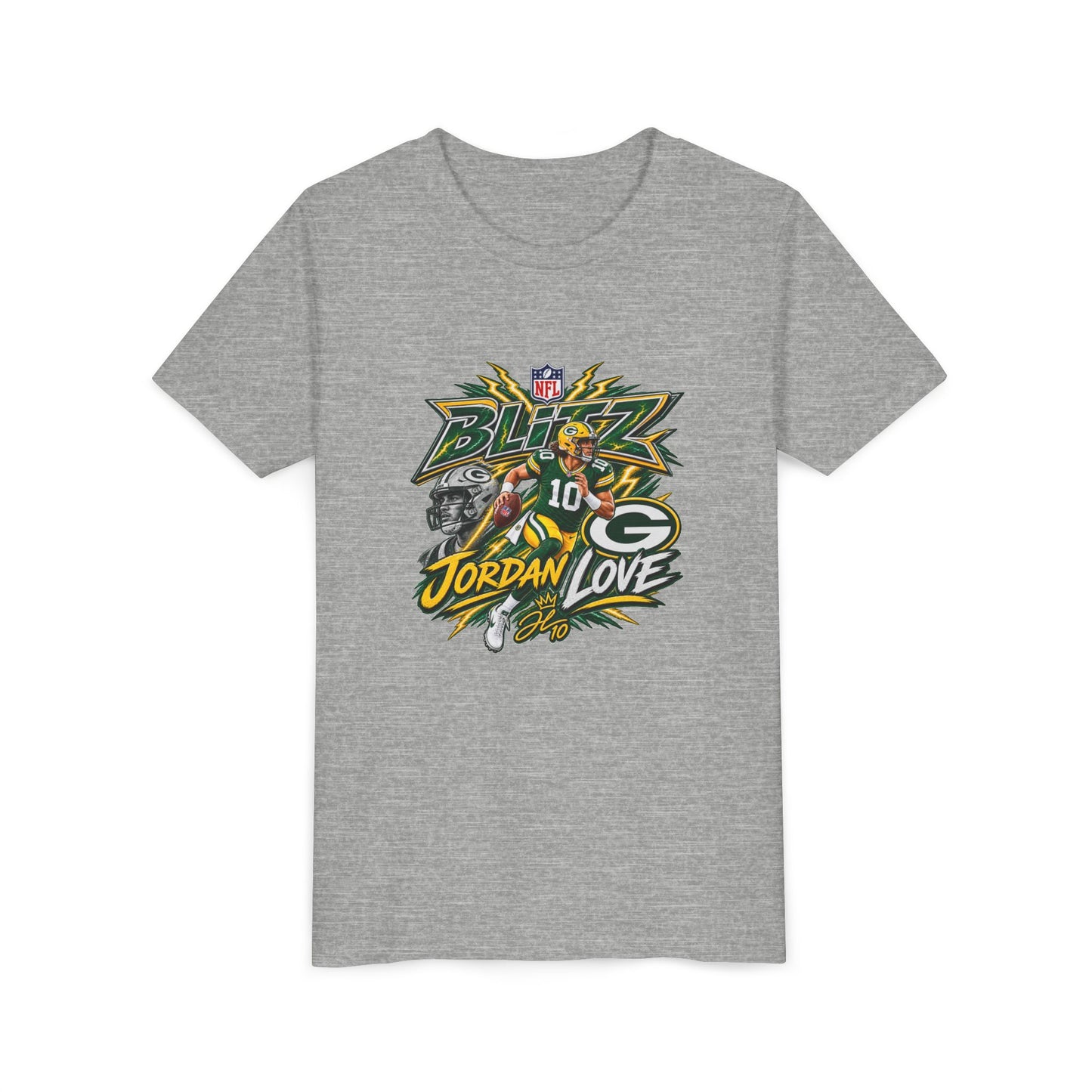 Green Bay Football Youth Tee – Jordan Love #10 Graphic Shirt