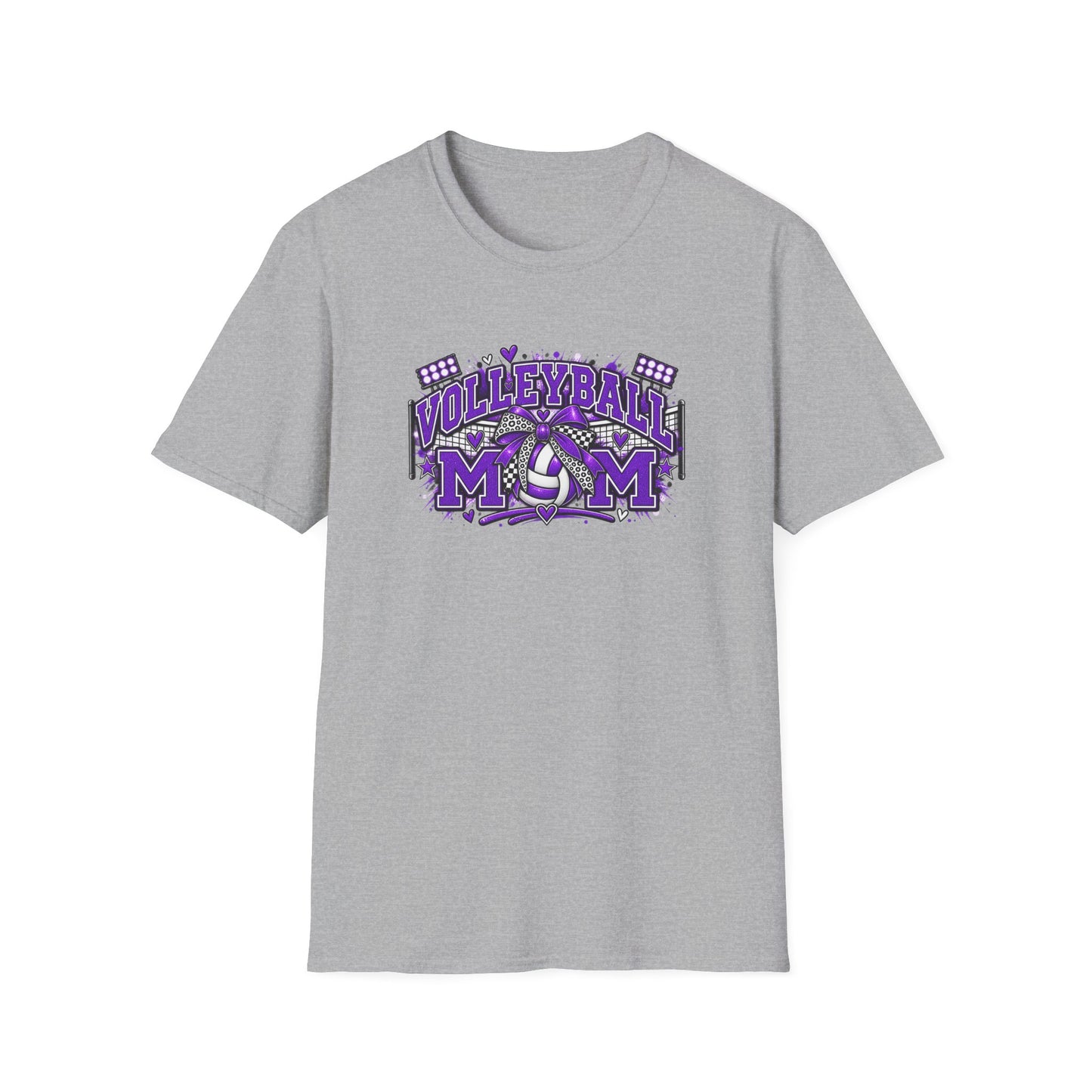 Volleyball Mom T-Shirt — Purple Volleyball Mom Graphic Tee
