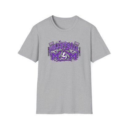 Volleyball Mom T-Shirt — Purple Volleyball Mom Graphic Tee