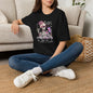 Skeleton Girl Graphic T-Shirt – Cute Skull with Sunglasses & Drink
