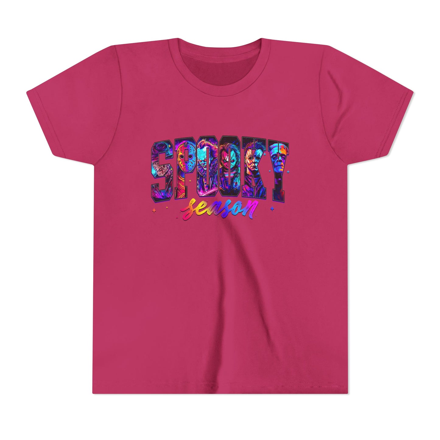 Youth Tee — "Spooky Season" Colorful Halloween Graphic Shirt