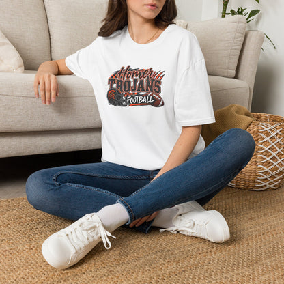 Homer Trojans Football T-Shirt — Vintage Helmet & Claw Logo