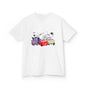 Kids Halloween Monster Cars Tee — Cute Spooky Racing Trucks Design
