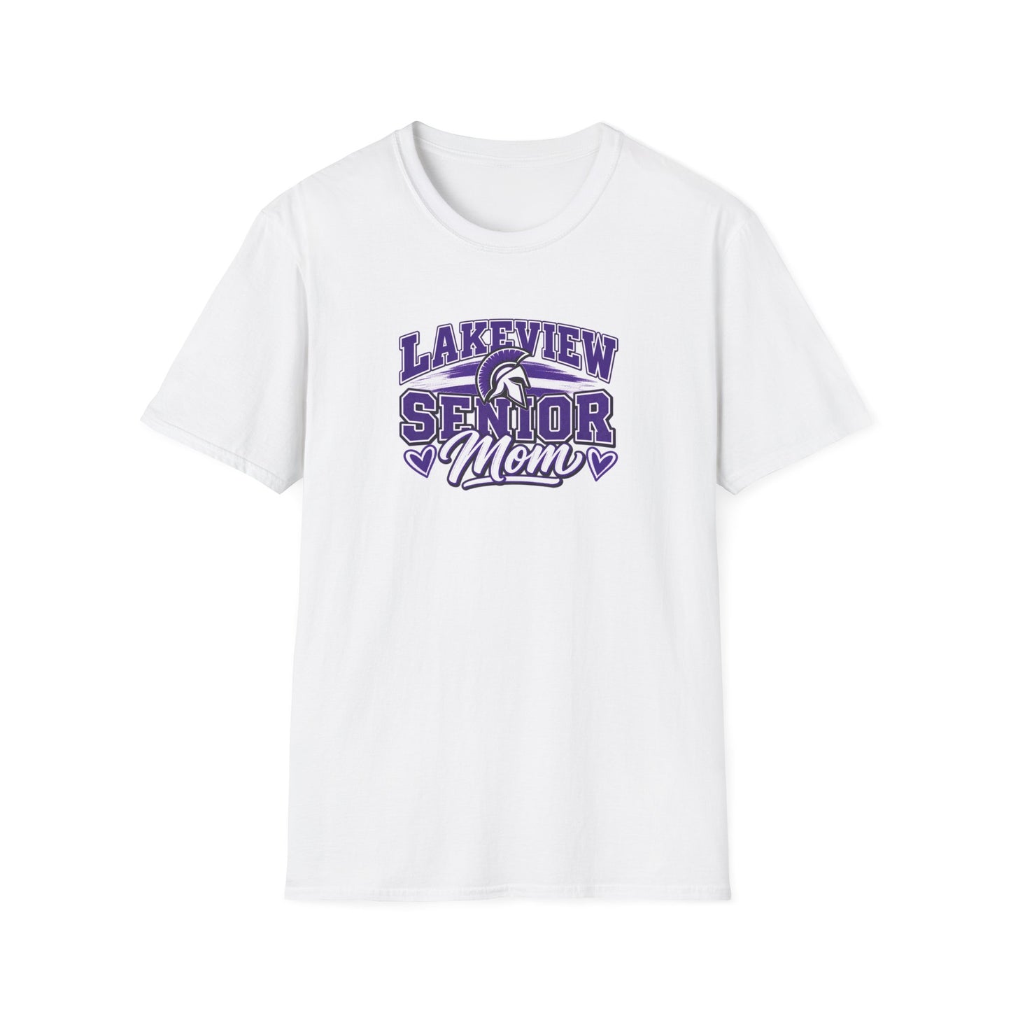 Lakeview Senior Mom T-Shirt — Purple School Spirit Mom Tee