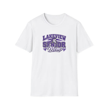 Lakeview Senior Mom T-Shirt — Purple School Spirit Mom Tee