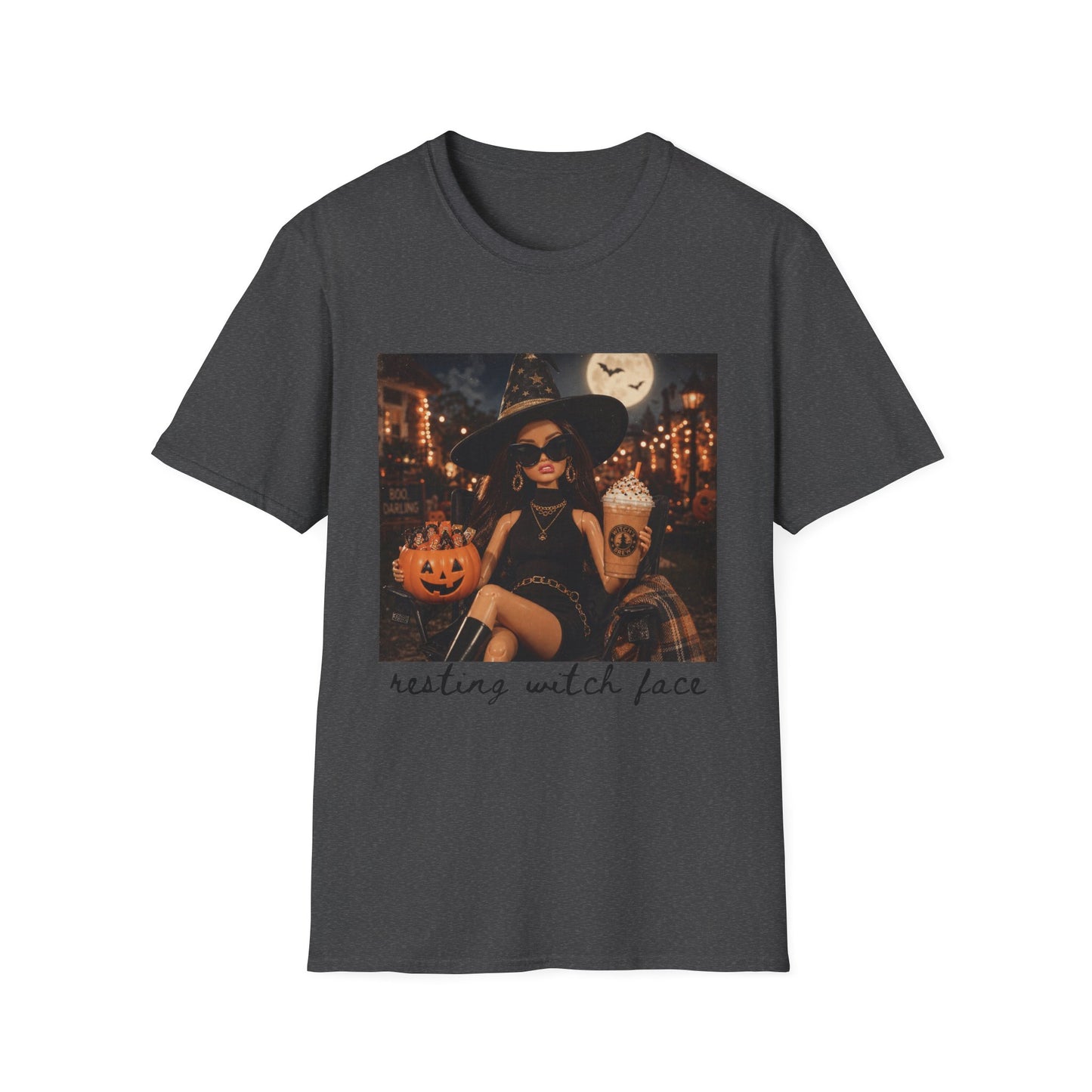 Halloween Witch Tee — 'Resting Witch Face' Graphic T-Shirt