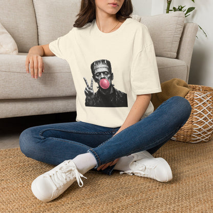 Frankenstein Bubblegum T-Shirt — Funny Retro Monster Graphic Tee