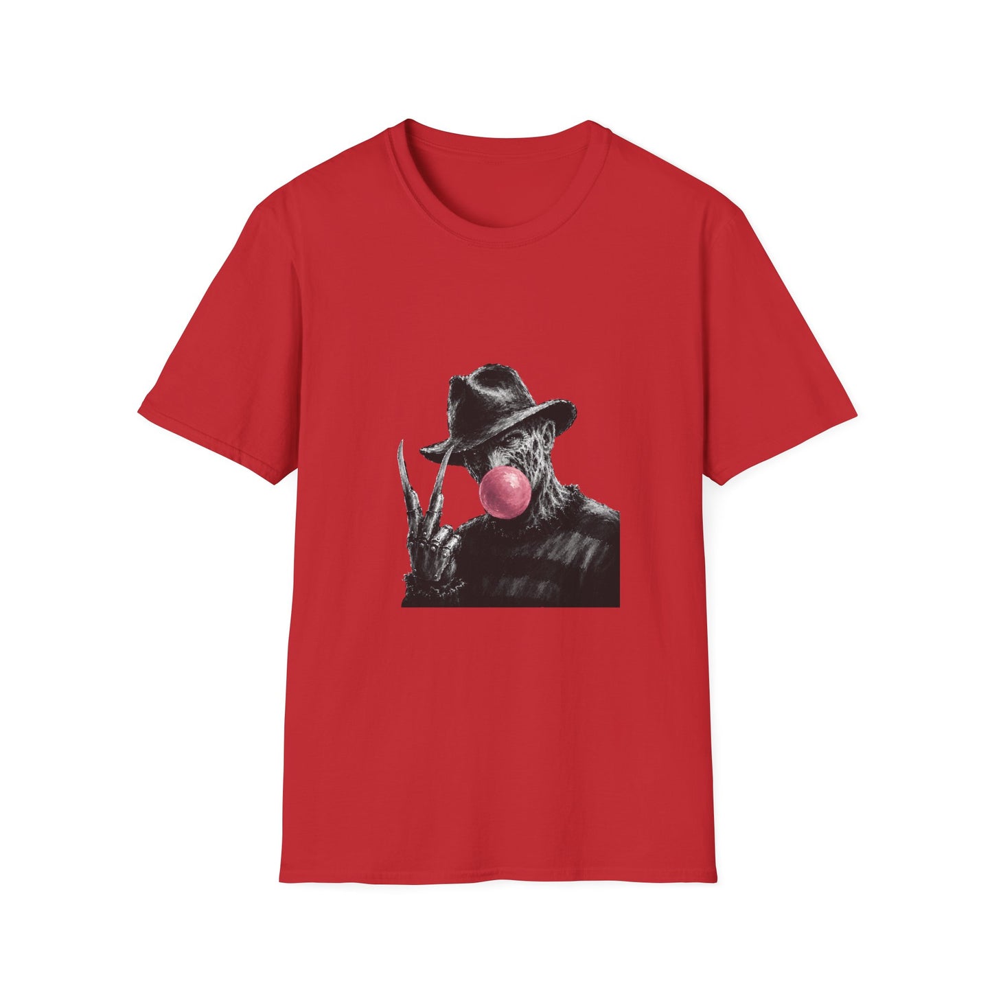Horror Character Bubblegum T-Shirt — Vintage Freddy-Inspired Graphic Tee