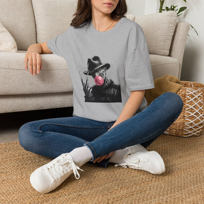 Horror Character Bubblegum T-Shirt — Vintage Freddy-Inspired Graphic Tee