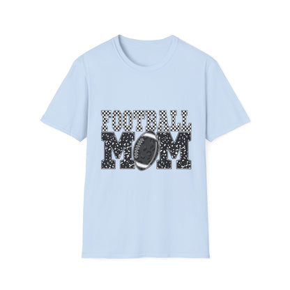 Football Mom T‑Shirt — Vintage Black & White Game Day Tee