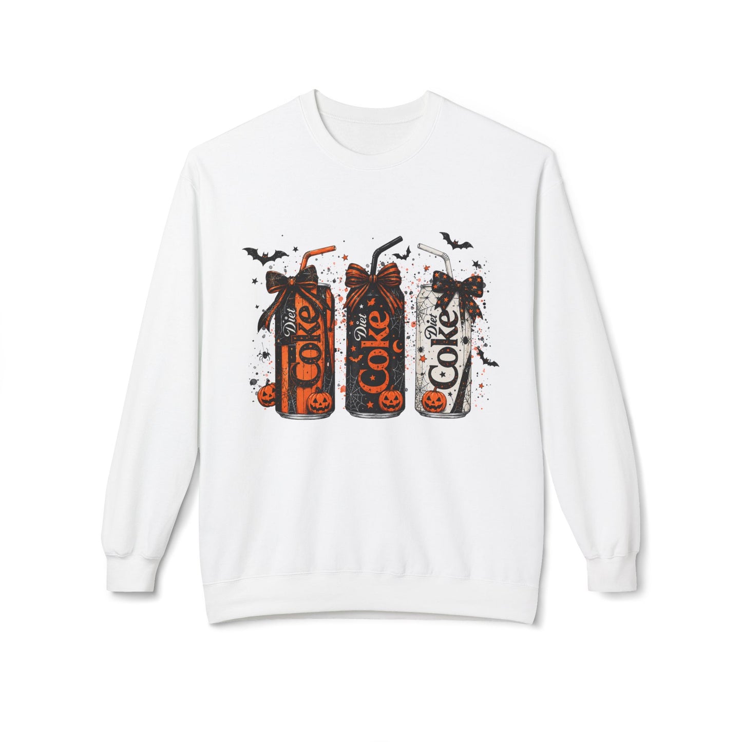 Halloween Coke Can Sweatshirt — Spooky Pumpkin Soda Graphic Crewneck