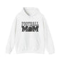 Football Mom Hoodie - Vintage Grunge Football Graphic
