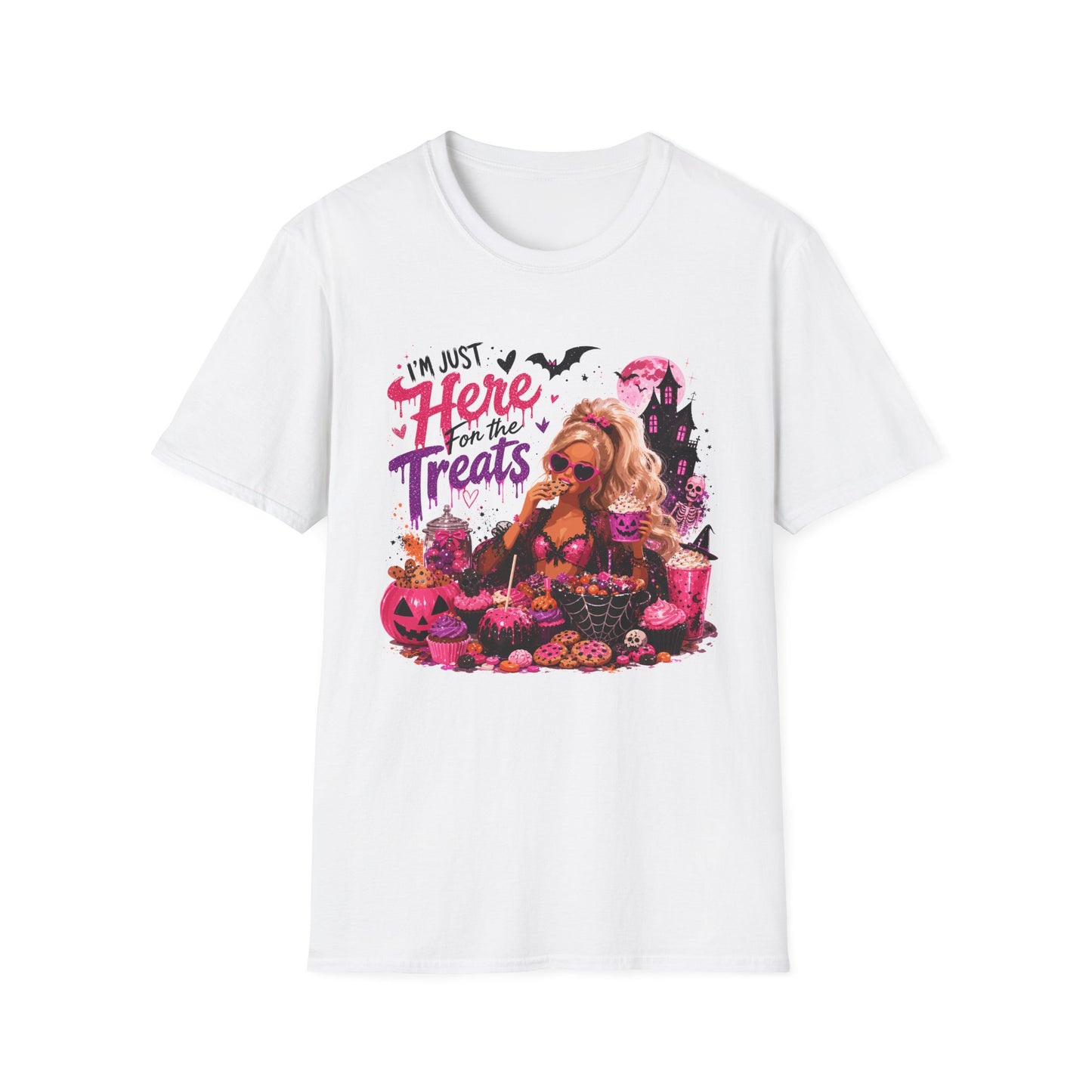 I'm Just Here for the Treats T-Shirt — Halloween Candy Lover Teen Graphic Tee