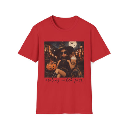 Halloween Witch Tee — 'Resting Witch Face' Graphic T-Shirt