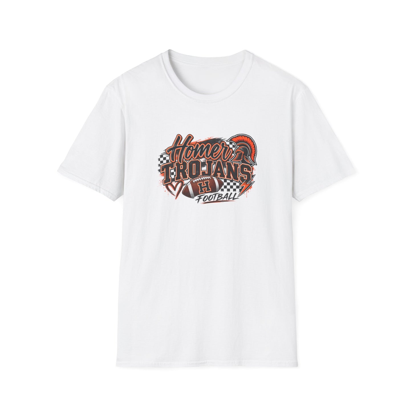 Homer Trojans Football T-Shirt — School Team Spirit Tee