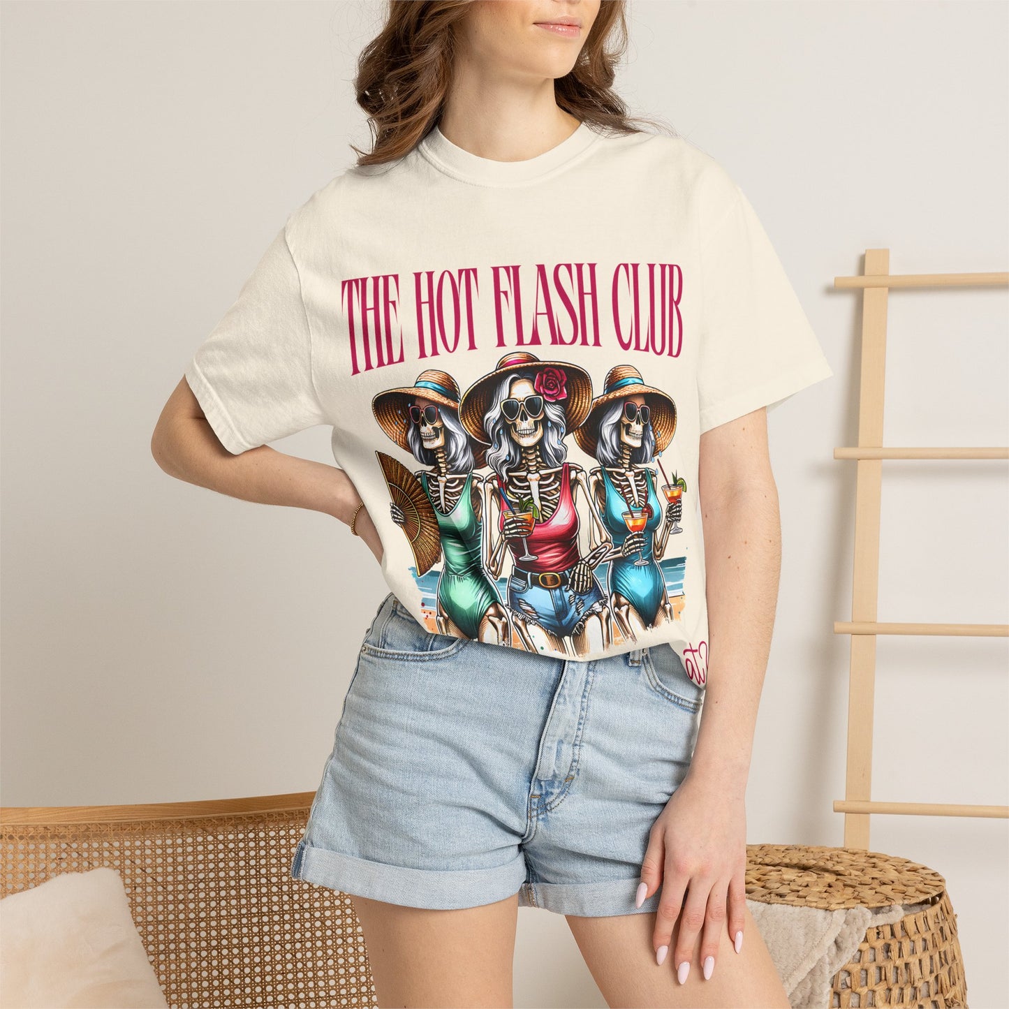 The Hot Flash Club T-Shirt — 'Where Them Fans At?' Funny Menopause Graphic Tee