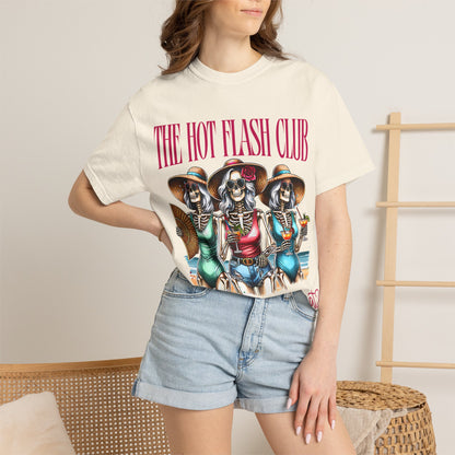 The Hot Flash Club T-Shirt — 'Where Them Fans At?' Funny Menopause Graphic Tee