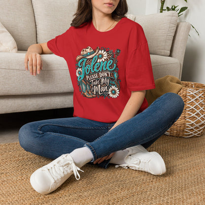T-Shirt — "Jolene Please Don’t Take My Man" Western Cowgirl Graphic Tee