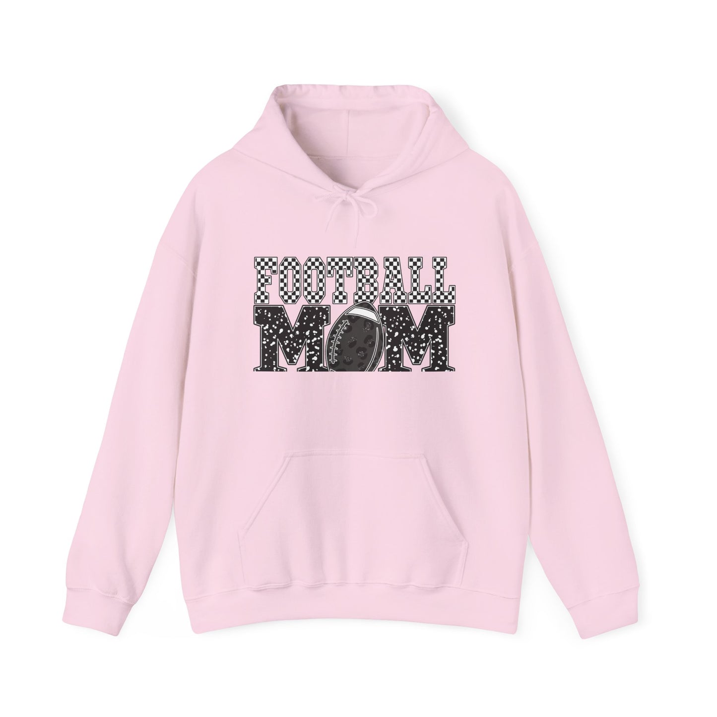 Football Mom Hoodie - Vintage Grunge Football Graphic
