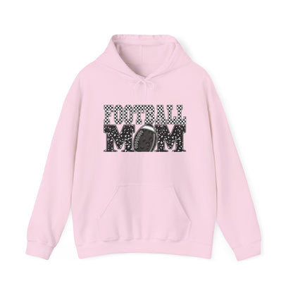 Football Mom Hoodie - Vintage Grunge Football Graphic