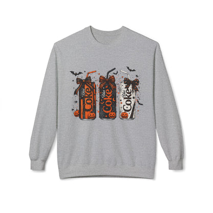 Halloween Coke Can Sweatshirt — Spooky Pumpkin Soda Graphic Crewneck