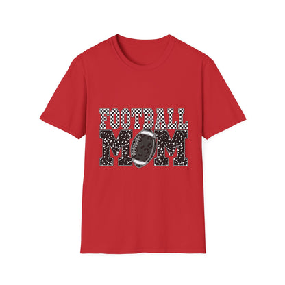 Football Mom T‑Shirt — Vintage Black & White Game Day Tee