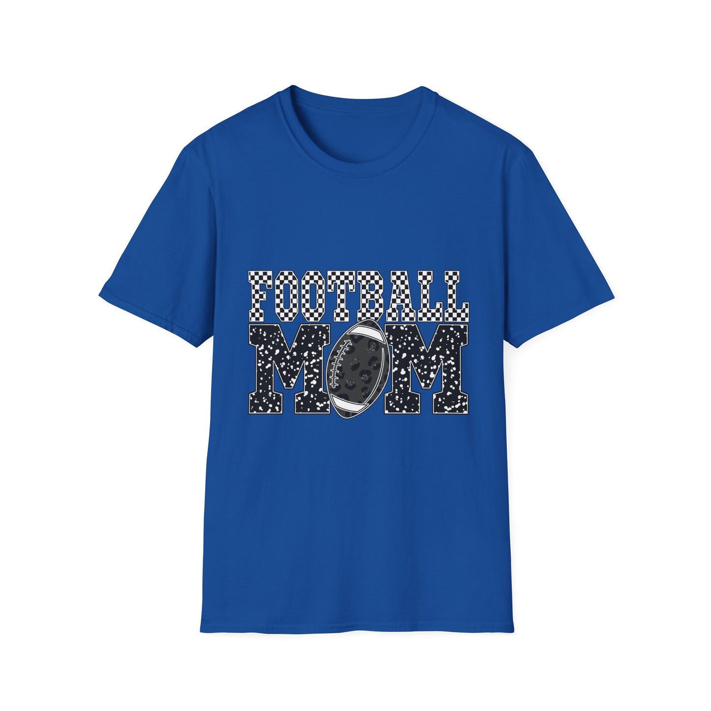 Football Mom T‑Shirt — Vintage Black & White Game Day Tee