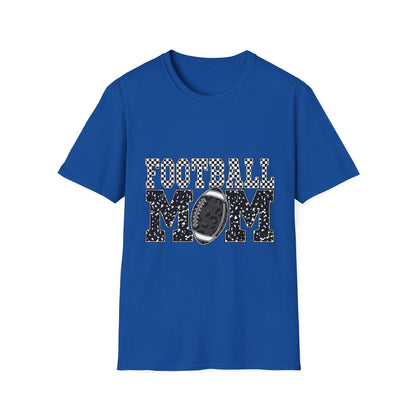 Football Mom T‑Shirt — Vintage Black & White Game Day Tee