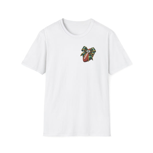 Green Bay Football Bow T-Shirt – Small Chest Logo