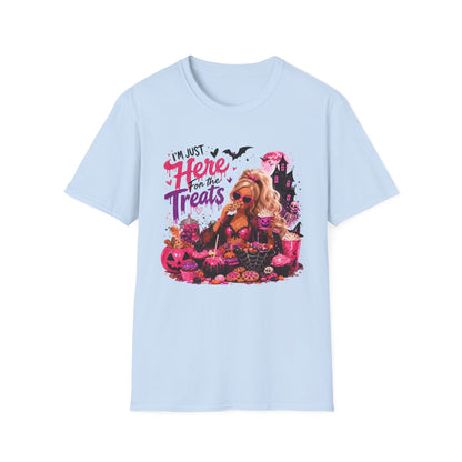 I'm Just Here for the Treats T-Shirt — Halloween Candy Lover Teen Graphic Tee