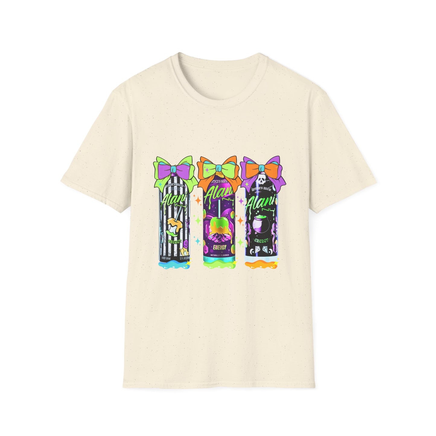 Halloween Ghost Bow T-Shirt — Colorful Trio Graphic Tee