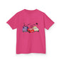 Kids Halloween Monster Cars Tee — Cute Spooky Racing Trucks Design