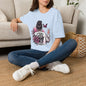 T-Shirt — "F*cking Anxiety" Floral Back Graphic Tee | Mental Health Awareness, Self-Care Gift