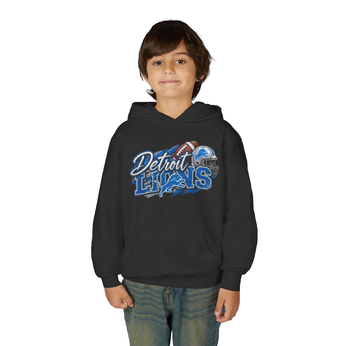 Youth Hoodie — Detroit Lions Football Graphic Pullover