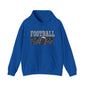 Football Mom Hoodie - Vintage Grunge Football Graphic