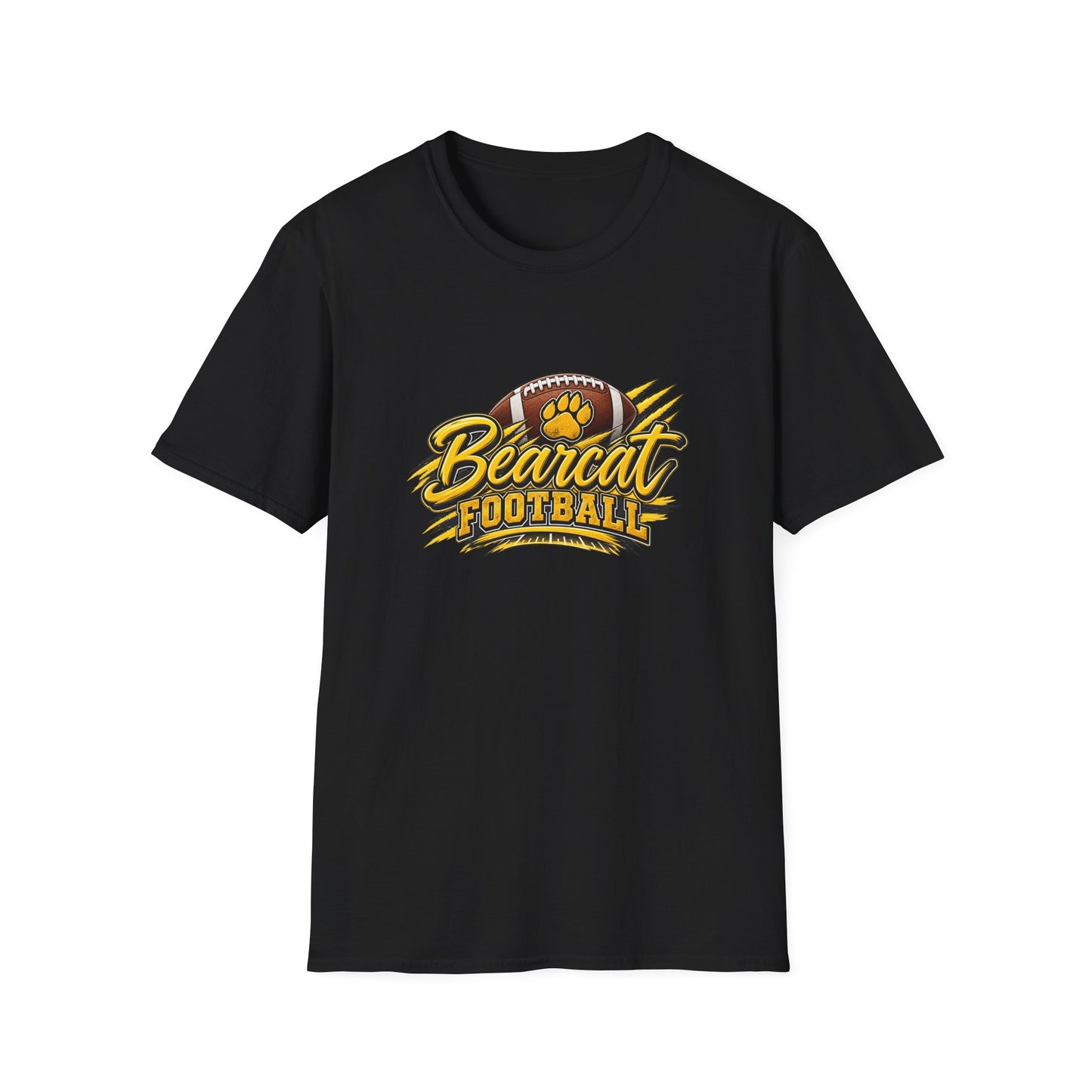 Bearcat Football T‑Shirt — Vintage Paw & Football Team Tee