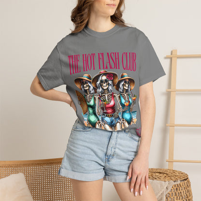 The Hot Flash Club T-Shirt — 'Where Them Fans At?' Funny Menopause Graphic Tee