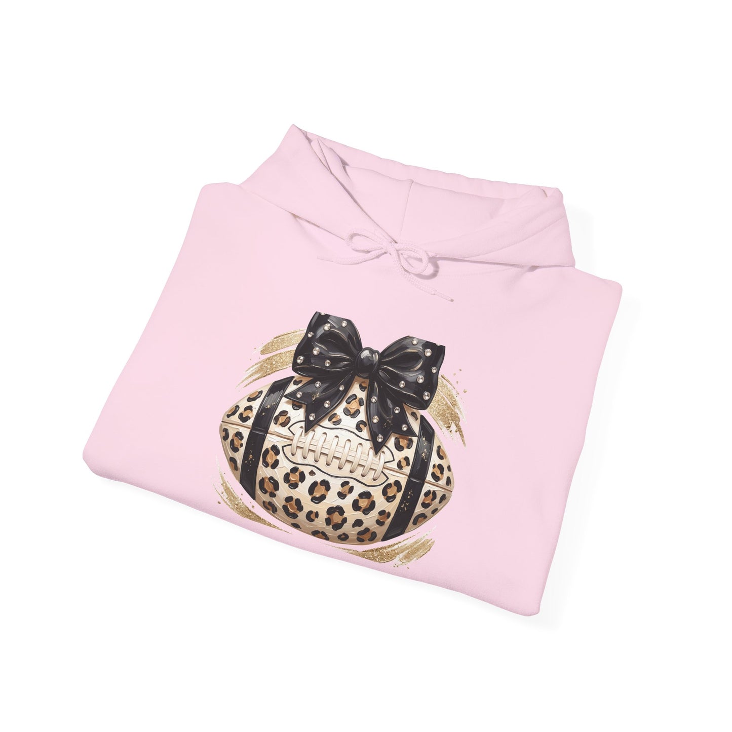 Leopard Print Pumpkin Hoodie with Black Bow — Fall Halloween Sweatshirt
