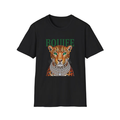 Boujee Leopard T-Shirt — Stylish Women’s Graphic Tee with Jeweled Cat Design