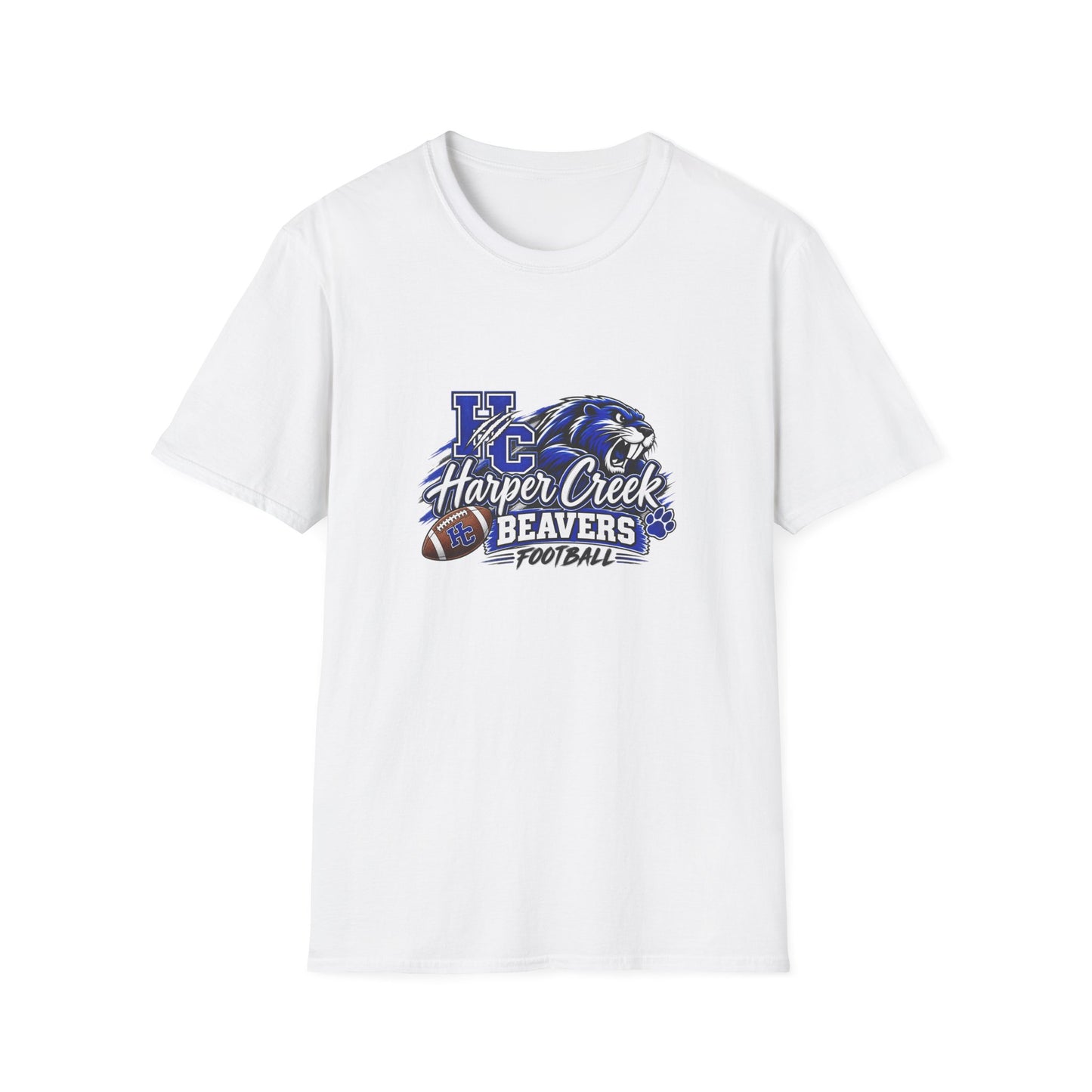 Harper Creek Beavers Football T-Shirt — KC Mascot School Spirit Tee