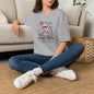 Skull With Drink T-Shirt — "I Fully Intend to Have a Nice Time" Gothic Floral Tee