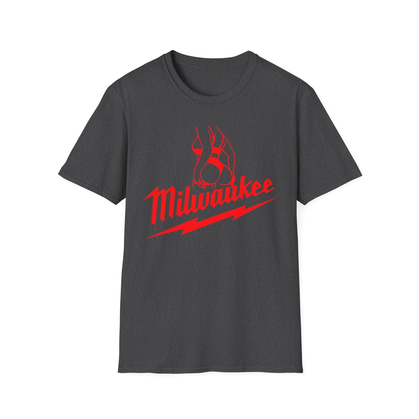 Milwaukee Pinup Tee — Retro Script & Lightning Graphic T‑Shirt