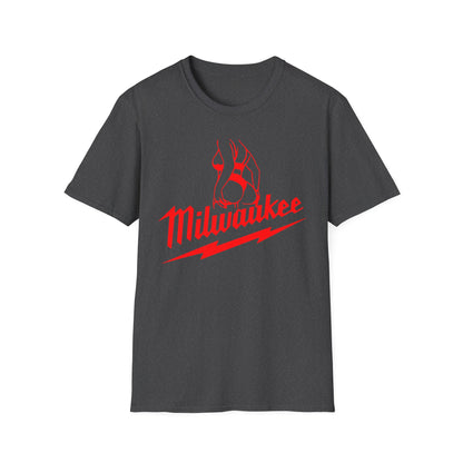 Milwaukee Pinup Tee — Retro Script & Lightning Graphic T‑Shirt
